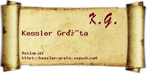 Kessler Gréta névjegykártya
